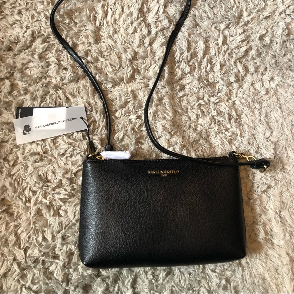 NWT Karl Lagerfield Paris black crossbody